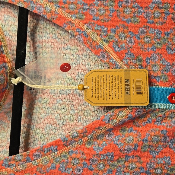 Natural Life Mix & Match Thermal Boho Jumpsuit Pink And Green Floral Size Medium - Picture 6 of 8